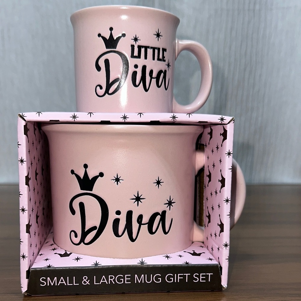 Little Diva Pink Ceramic Mug Set by